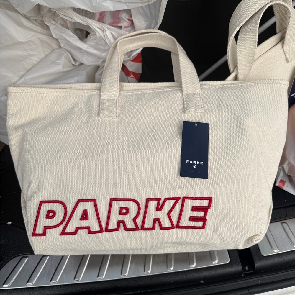 NWT Parke x Target Cream Canvas Tote Bag EXCLUSIVE